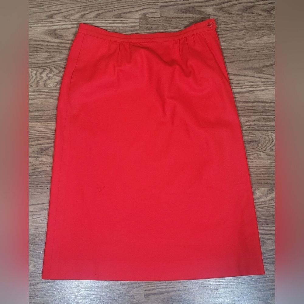 Red 100% Wool Vintage Pendleton Skirt